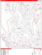 Laguna Niguel  Wall Map Red Line Style